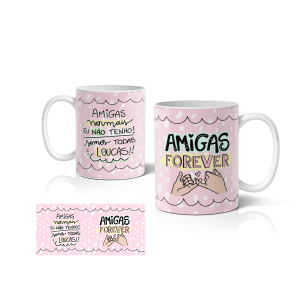 Caneca de Porcelana Amigas - CNA0001
