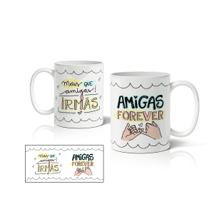 Caneca de Porcelana Amigas - CNA0002