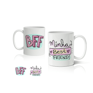 Caneca de Porcelana Amigas - CNA0009
