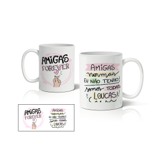Caneca de Porcelana Amigas - CNA0010