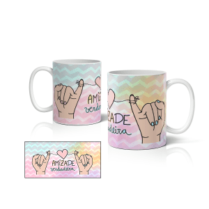 Caneca de Porcelana Amigas - CNA0011