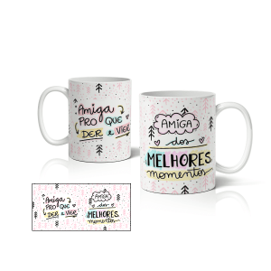 Caneca de Porcelana Amigas - CNA0012