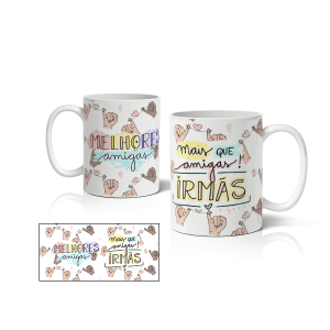 Caneca de Porcelana Amigas - CNA0015