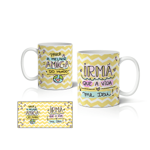 Caneca de Porcelana Amigas - CNA0019