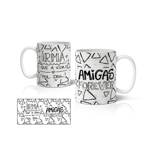 Caneca de Porcelana Amigas - CNA0021