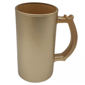Caneca de Chopp de Vidro Jateado Glitter - Diversas cores
