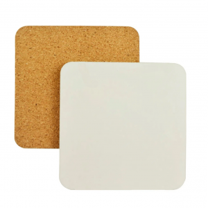 Porta-copos de MDF Premium Brilho com Cortiça