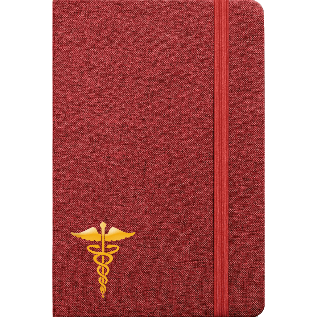 Caderno-de-Tecido-vermelho Medicina loja